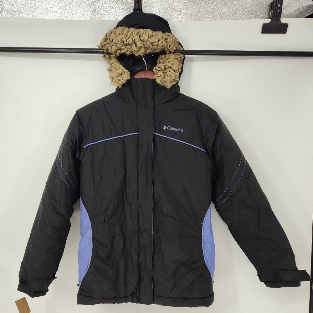 Columbia Black and Purple Youth Winter Jacket Size 14/16